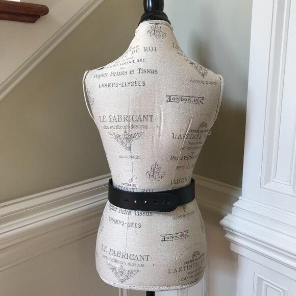 Zimmermann Interlocked Waist Belt Womens Small Medium Black Leather Interlocking - Picture 11 of 12